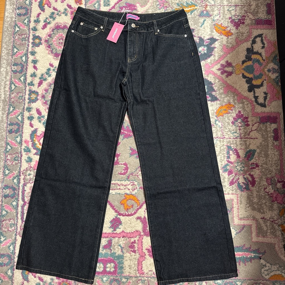 Raelynn Washed Low Rise Baggy Jeans